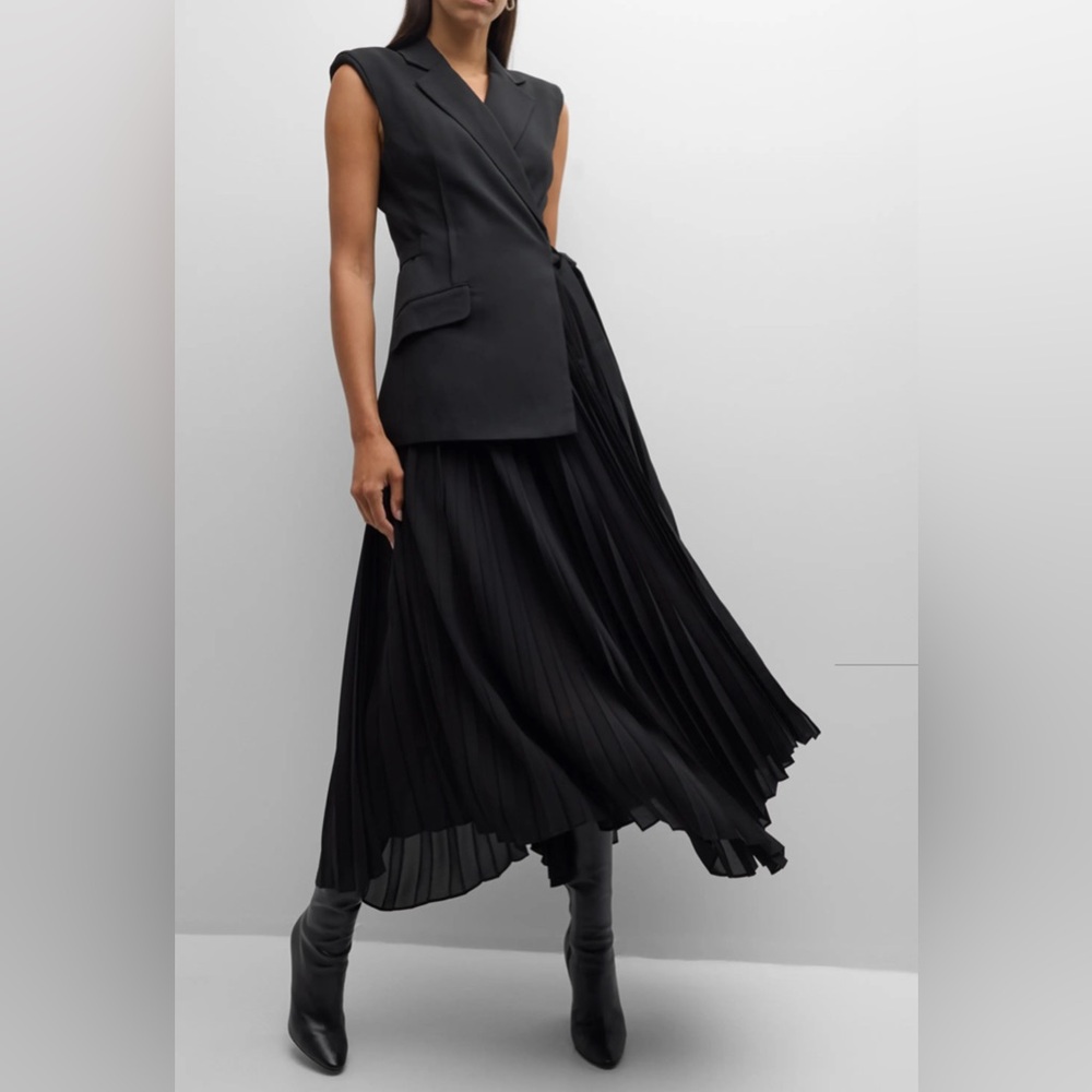SIMKHAI
Helena Combo Blazer Sleeveless Midi Dress
